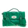 Mulberry Green Leather Alexa Satchel For Women