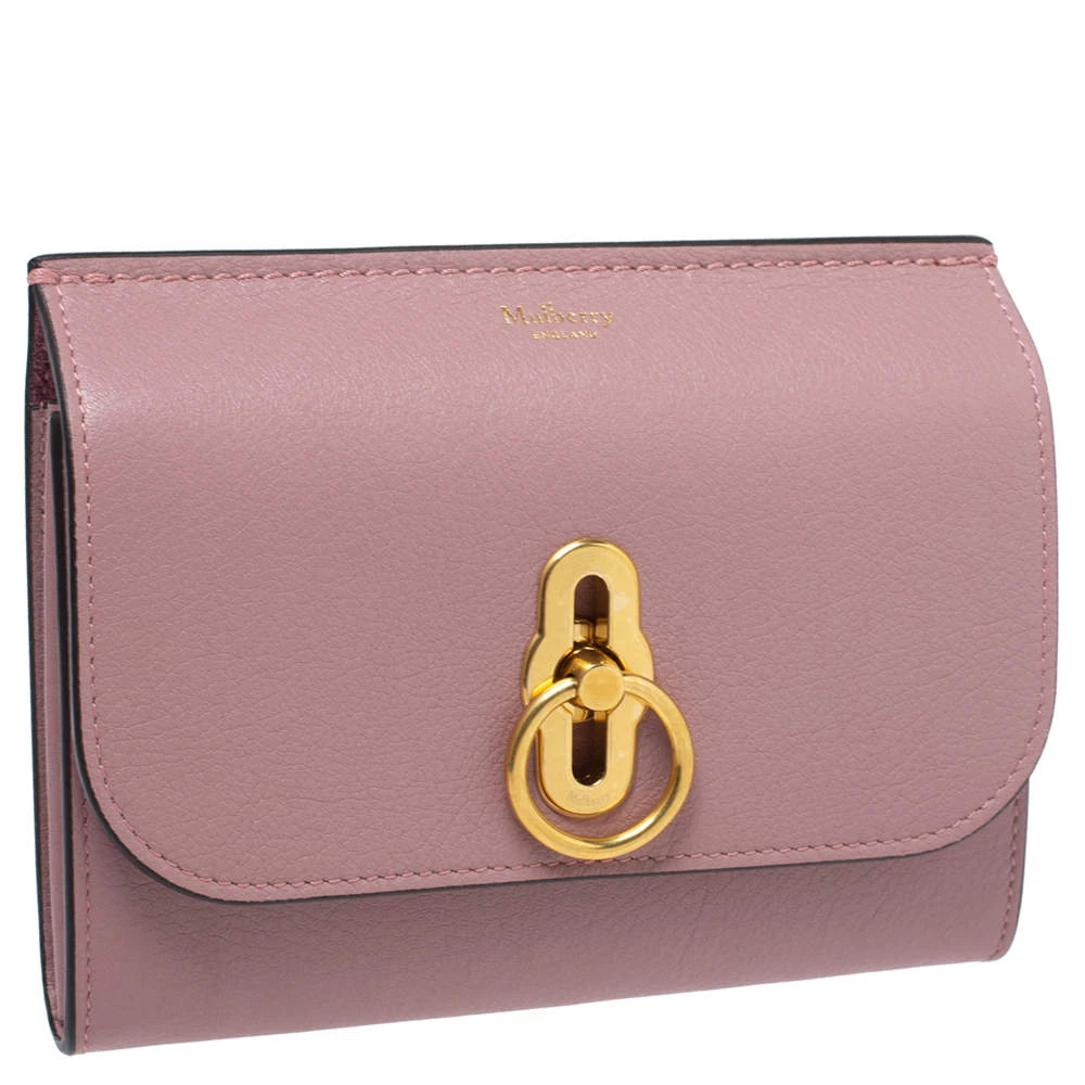 Mulberry Mocha Rose Leather Medium Amberley Wallet For Women - Image 3