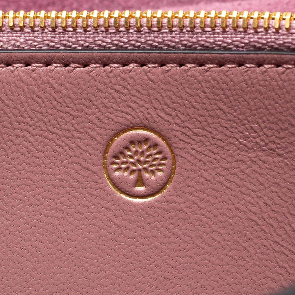 Mulberry Mocha Rose Leather Medium Amberley Wallet For Women - Image 7