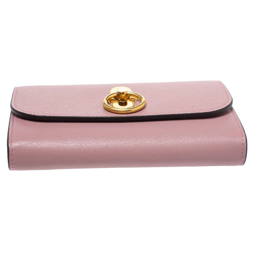 Mulberry Mocha Rose Leather Medium Amberley Wallet For Women - Image 6