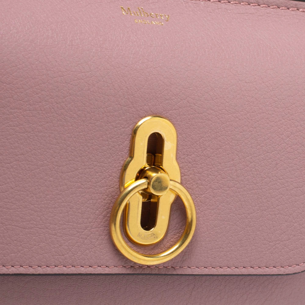 Mulberry Mocha Rose Leather Medium Amberley Wallet For Women - Image 5
