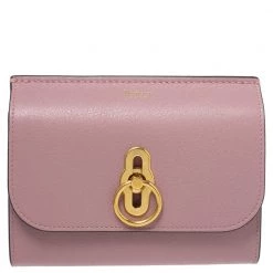 Mulberry Mocha Rose Leather Medium Amberley Wallet For Women