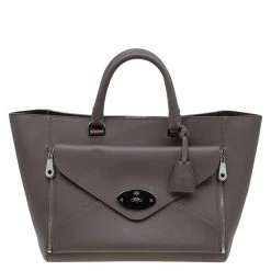Mulberry Taupe Leather Willow Tote For Women