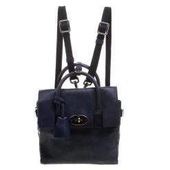 Mulberry Dark Blue Camo Leather Mini Cara Delevingne Backpack For Women