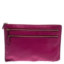 Mulberry Hot Pink Leather Multizip Pouch For Women
