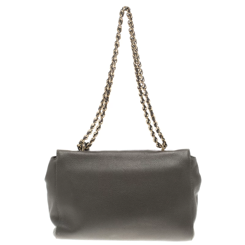Mulberry Dark Grey Leather Lily Shoulder Bag For Women - Image 4
