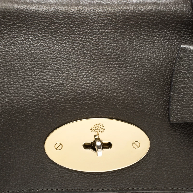 Mulberry Dark Grey Leather Lily Shoulder Bag For Women - Image 5