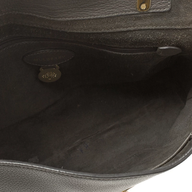 Mulberry Dark Grey Leather Lily Shoulder Bag For Women - Image 7