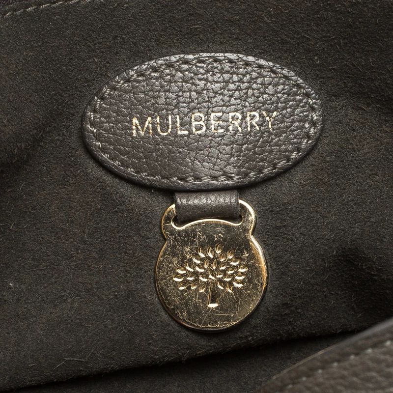 Mulberry Dark Grey Leather Lily Shoulder Bag For Women - Image 9