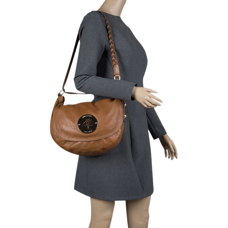 Mulberry Brown Grained Leather Daria Hobo For Women - Image 2
