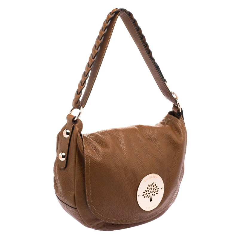 Mulberry Brown Grained Leather Daria Hobo For Women - Image 3