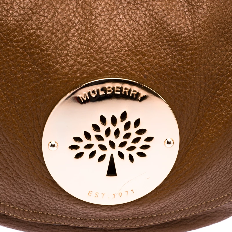 Mulberry Brown Grained Leather Daria Hobo For Women - Image 5