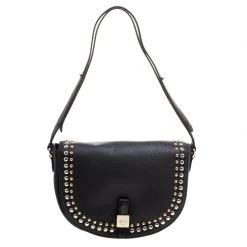 Mulberry Black Leather Studded Tessie Crossbody Bag For Women