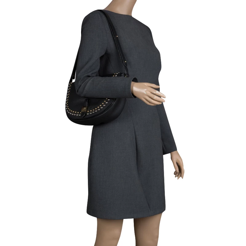 Mulberry Black Leather Studded Tessie Crossbody Bag For Women - Image 2