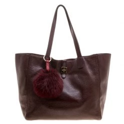 Mulberry Dark Burgundy Leather Tessie Tote For Women