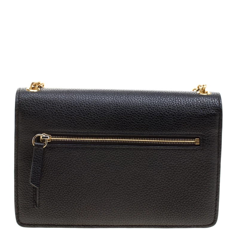 Mulberry Black Leather Darley Chain Clutch For Women - Image 4