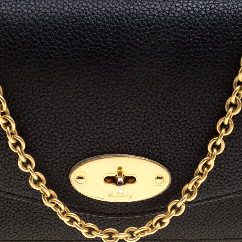 Mulberry Black Leather Darley Chain Clutch For Women - Image 5