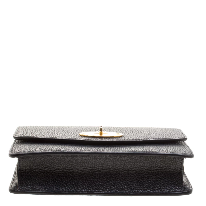 Mulberry Black Leather Darley Chain Clutch For Women - Image 6