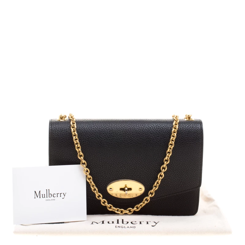 Mulberry Black Leather Darley Chain Clutch For Women - Image 8