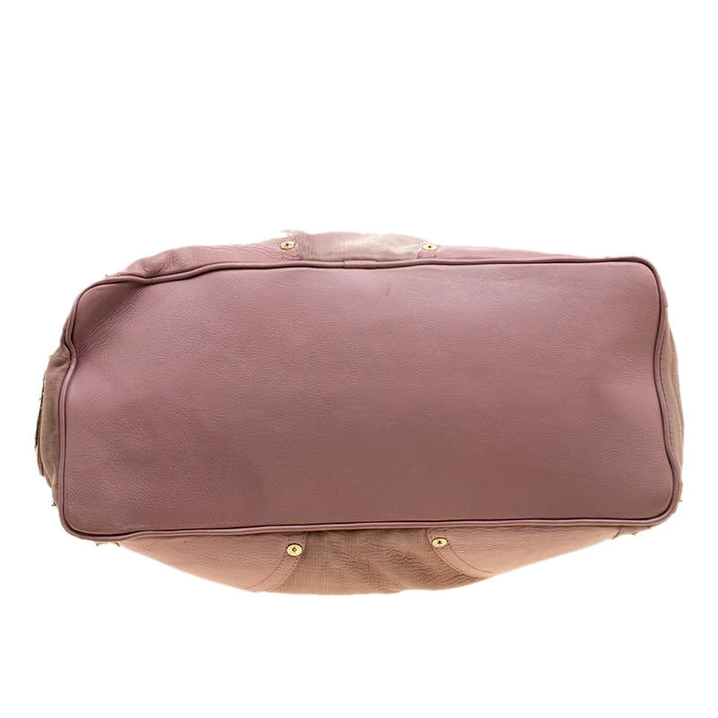 Mulberry Pink Leather Drawstring Tote For Women - Image 6