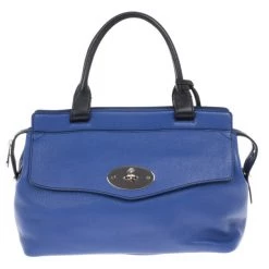 Mulberry Blue Leather Blenheim Shoulder Bag For Women