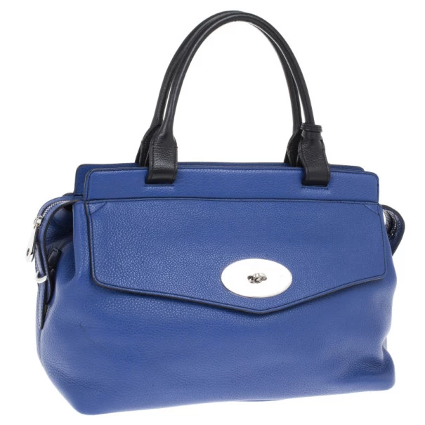 Mulberry Blue Leather Blenheim Shoulder Bag For Women - Image 3