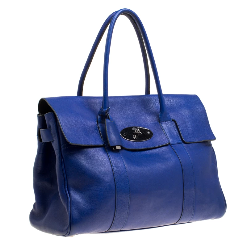 Mulberry Dark Blue Leather Bayswater Satchel For Women - Image 3