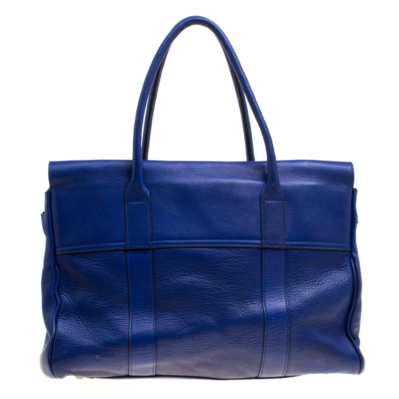 Mulberry Dark Blue Leather Bayswater Satchel For Women - Image 4