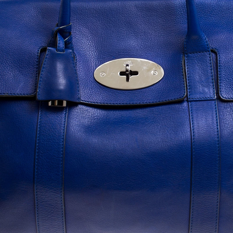 Mulberry Dark Blue Leather Bayswater Satchel For Women - Image 5