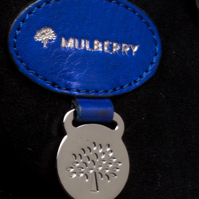 Mulberry Dark Blue Leather Bayswater Satchel For Women - Image 8