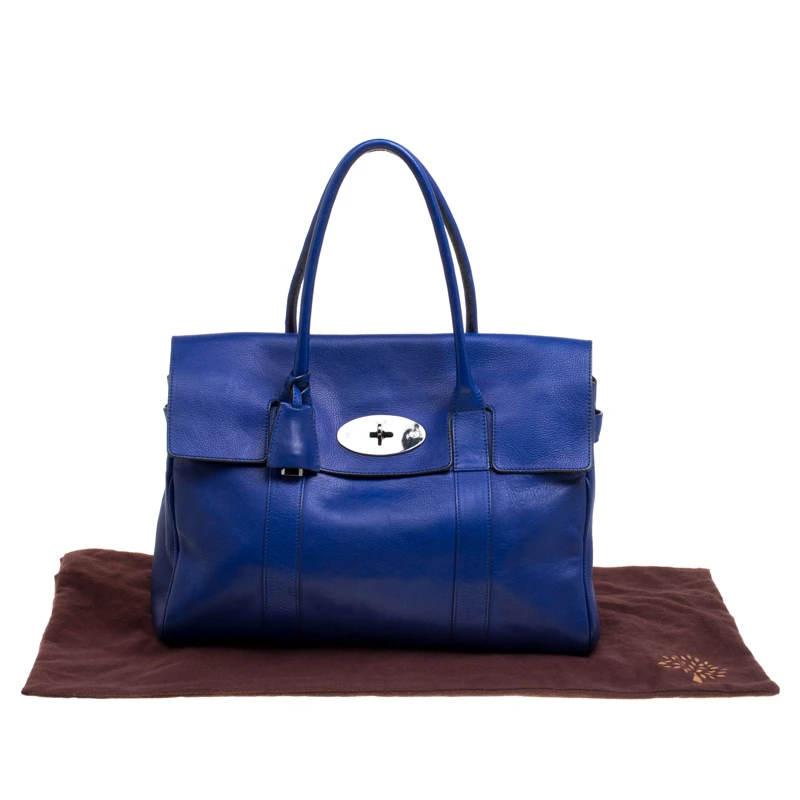 Mulberry Dark Blue Leather Bayswater Satchel For Women - Image 10