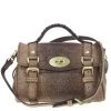 Mulberry Mini Bark Brown Furry Print Alexa Bag For Women