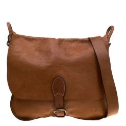 Mulberry Brown Leather Crossbody Bag For Women