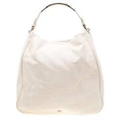 Mulberry Cream Lizard Embossed Leather Evelina Hobo For Women