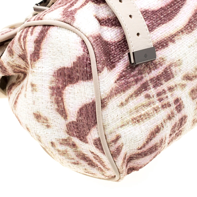 Mulberry Multicolor Trippy Tiger Raffia And Leather Alexa Satchel For Women - Image 11