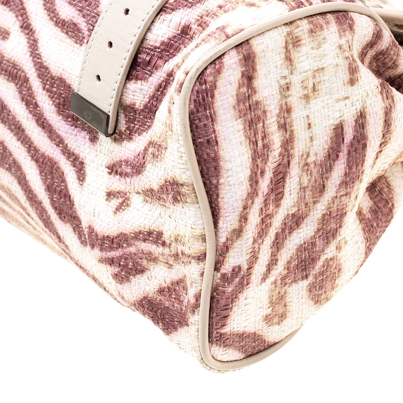 Mulberry Multicolor Trippy Tiger Raffia And Leather Alexa Satchel For Women - Image 12