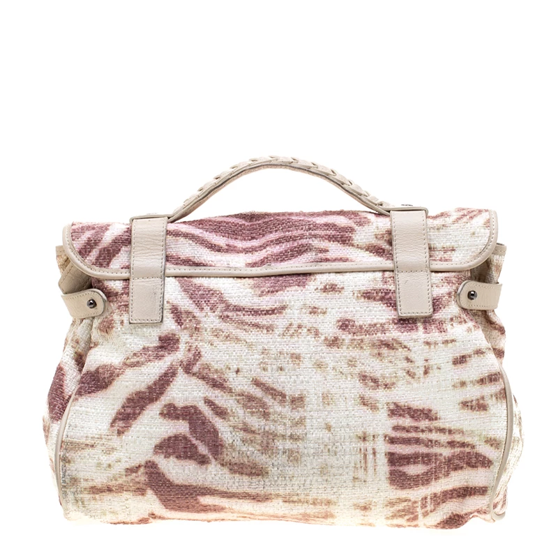 Mulberry Multicolor Trippy Tiger Raffia And Leather Alexa Satchel For Women - Image 4