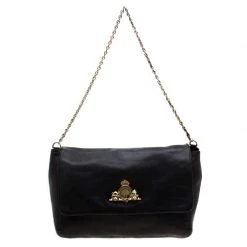 Mulberry Black Leather Large Margaret Shoulder Bag For Women