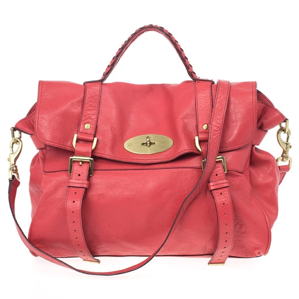 Mulberry Pink Panel Alexa Leather Satchel For Women