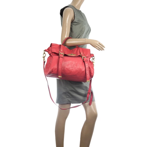 Mulberry Pink Panel Alexa Leather Satchel For Women - Image 2