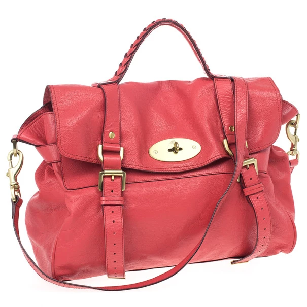Mulberry Pink Panel Alexa Leather Satchel For Women - Image 3
