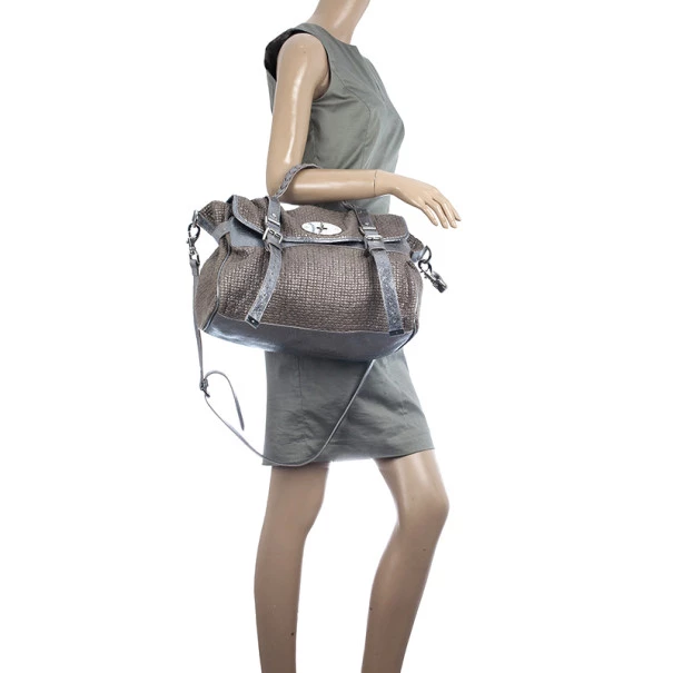 Mulberry Alexa Sparkle Tweed Leather Bag For Women - Image 2