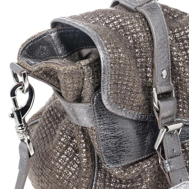 Mulberry Alexa Sparkle Tweed Leather Bag For Women - Image 6