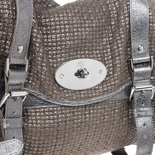 Mulberry Alexa Sparkle Tweed Leather Bag For Women - Image 12