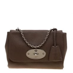 Mulberry Tan Leather Small Lily Shoulder Bag For Women