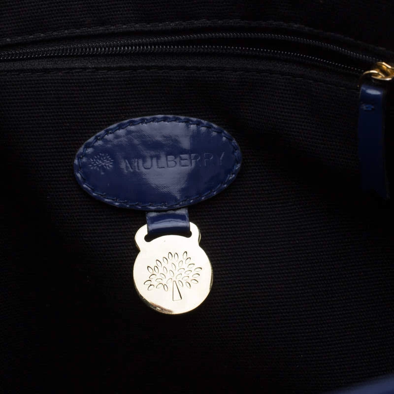 Mulberry Royal Blue Patent Leather Roxanne Tote For Women - Image 9