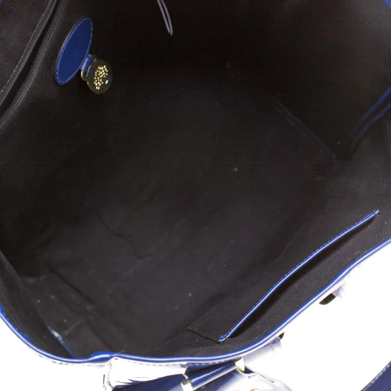 Mulberry Royal Blue Patent Leather Roxanne Tote For Women - Image 7