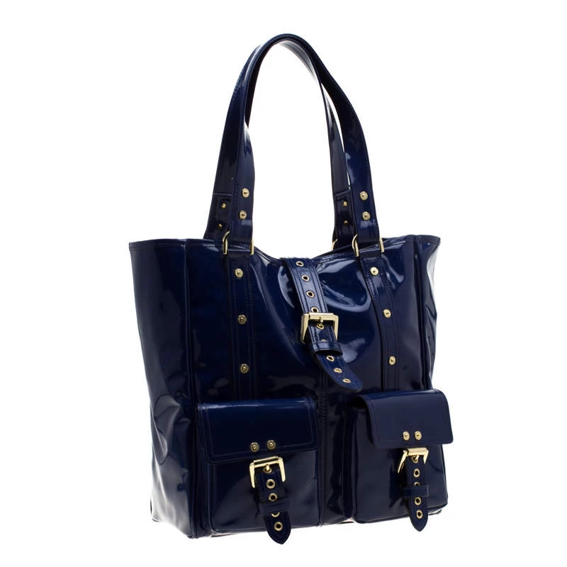 Mulberry Royal Blue Patent Leather Roxanne Tote For Women - Image 3