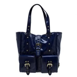 Mulberry Royal Blue Patent Leather Roxanne Tote For Women