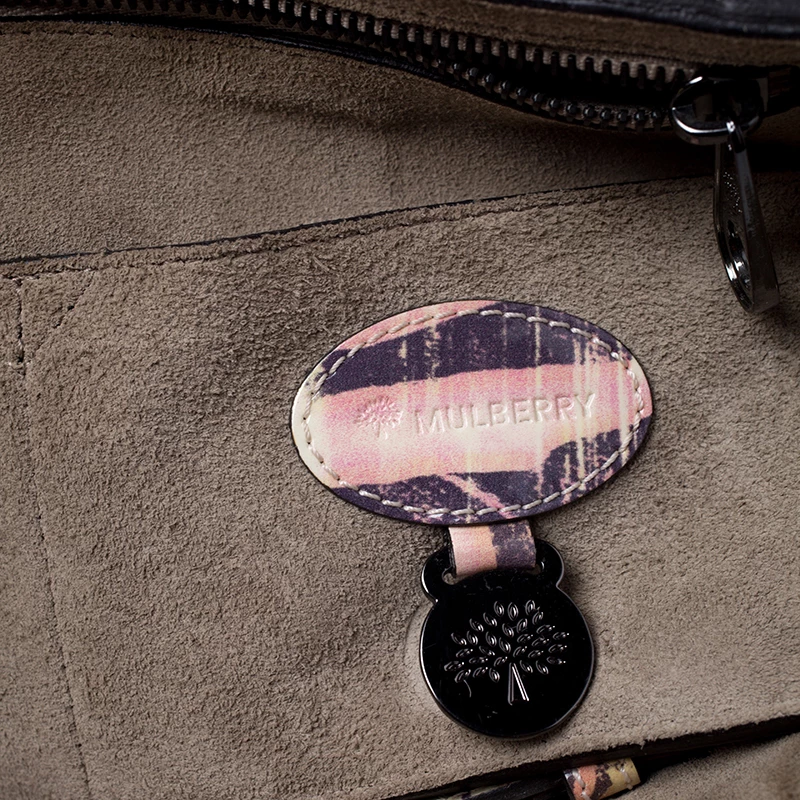 Mulberry Multicolor Tiger Print Patent Leather Medium Bayswater Satchel For Women - Image 9